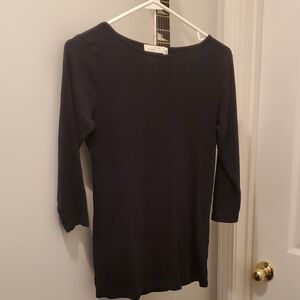 Zara Black 3/4 Sleeve Top